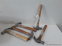 6 x klauwhamer houten steel - afbeelding 1 van  2