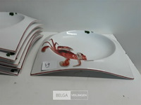 6 x kreeftenbord porselein - afbeelding 3 van  3