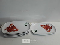 6 x kreeftenbord porselein - afbeelding 2 van  3