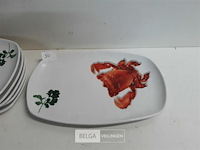 6 x kreeftenbord porselein - afbeelding 3 van  3