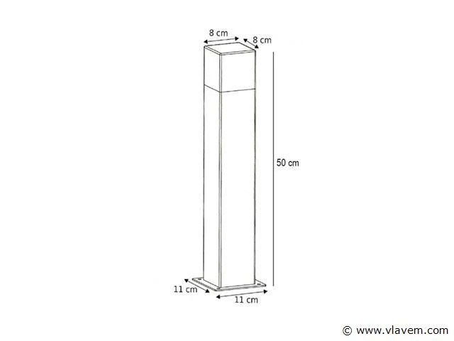 6 x largo 50 buiten lamp dimbaar zwart - afbeelding 2 van  9