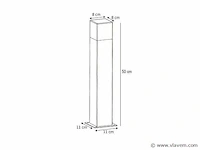 6 x largo 50 buiten lamp dimbaar zwart - afbeelding 2 van  9