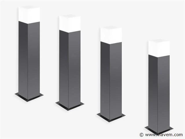 6 x largo 50 buiten lamp dimbaar zwart - afbeelding 8 van  9