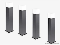 6 x largo 50 buiten lamp dimbaar zwart - afbeelding 8 van  9