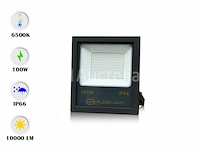 6 x led breedstraler 100w - waterdicht ip66 - 6500k koud wit - afbeelding 3 van  4