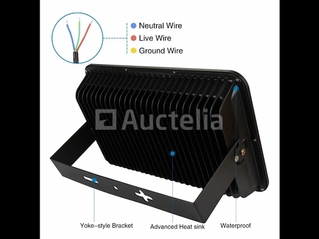 6 x led breedstraler 300w - 6500k koud wit - afbeelding 1 van  5