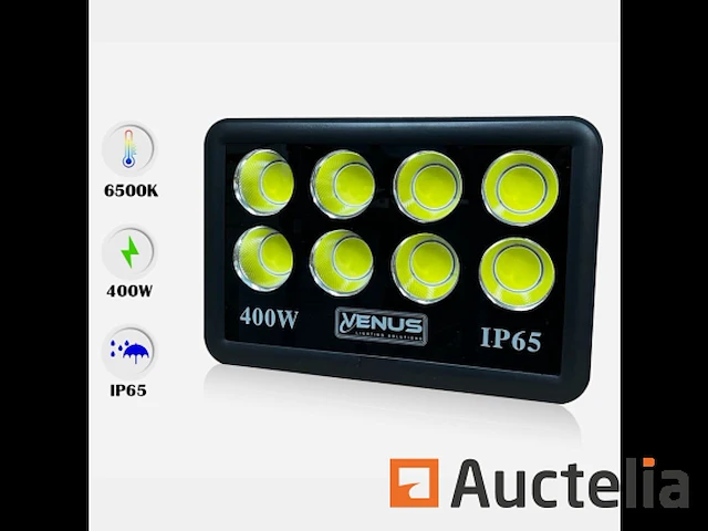 6 x led breedstraler 400w - 6500k koud wit - afbeelding 2 van  5