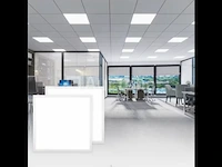 6 x led paneel 48w - 60cm x 60cm - 6500k koud wit - afbeelding 1 van  5