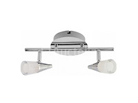 6 x led plafondlamp – 2 spots – di03 – 2 x 5w max – 4000k – neutraal wit – zilver - afbeelding 1 van  4
