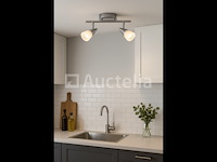 6 x led plafondlamp – 2 spots – di03 – 2 x 5w max – 4000k – neutraal wit – zilver - afbeelding 4 van  4