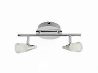 6 x led plafondlamp – 2 spots – di03 – 2 x 5w max – 4000k – neutraal wit – zilver - afbeelding 5 van  5