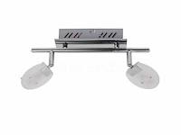 6 x led plafondlamp – 2 spots – hl7162l – 2 x 5w max – 4000k – neutraal wit – zilver - afbeelding 1 van  4