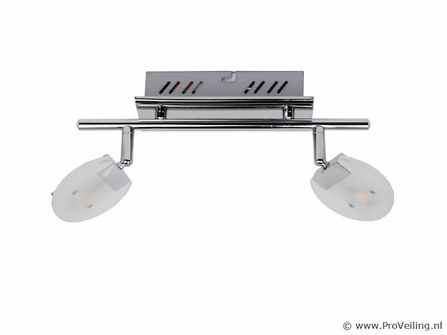6 x led plafondlamp – 2 spots – hl7162l – 2 x 5w max – 4000k – neutraal wit – zilver - afbeelding 4 van  4
