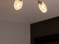 6 x led plafondlamp – 2 spots – hl7162l – 2 x 5w max – 4000k – neutraal wit – zilver - afbeelding 1 van  4