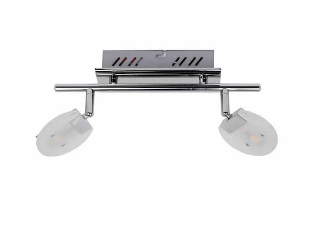 6 x led plafondlamp – 2 spots – hl7162l – 2 x 5w max – 4000k – neutraal wit – zilver - afbeelding 4 van  4