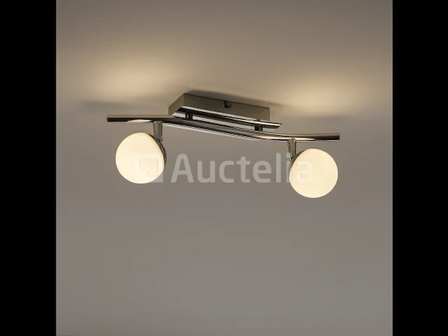 6 x led plafondlamp – 2 spots – hl7182l – 2 x 4w max – 4000k – neutraal wit – zilver - afbeelding 4 van  4