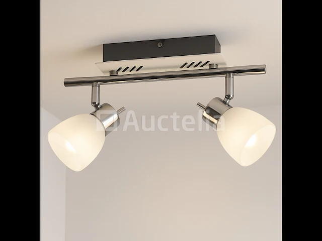 6 x led plafondlamp – 2 spots – hl7192l – 2 x 4w max – 4000k – neutraal wit – zilver - afbeelding 4 van  4