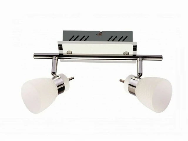 6 x led plafondlamp – 2 spots – hl7192l – 2 x 4w max – 4000k – neutraal wit – zilver - afbeelding 4 van  5