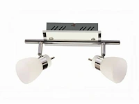 6 x led plafondlamp – 2 spots – hl7192l – 2 x 4w max – 4000k – neutraal wit – zilver - afbeelding 4 van  5