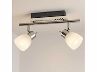 6 x led plafondlamp – 2 spots – hl7192l – 2 x 4w max – 4000k – neutraal wit – zilver - afbeelding 2 van  4