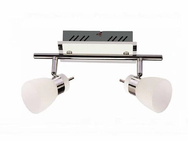 6 x led plafondlamp – 2 spots – hl7192l – 2 x 4w max – 4000k – neutraal wit – zilver - afbeelding 3 van  4