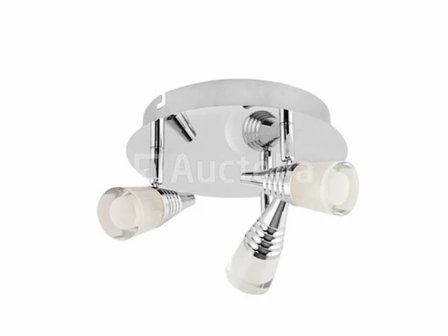 6 x led plafondlamp – 3 spots – di01 – 5w – 4000k – neutraal wit – zilver - afbeelding 4 van  4