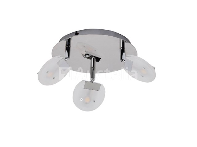 6 x led plafondlamp – 3 spots – hl7160l – max 3 x 5w – 4000k – neutraal wit – zilver - afbeelding 3 van  4