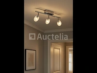 6 x led plafondlamp – 3 spots – hl7163l – 5w – 4000k – neutraal wit – zilver - afbeelding 3 van  4
