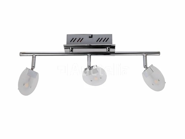 6 x led plafondlamp – 3 spots – hl7163l – 5w – 4000k – neutraal wit – zilver - afbeelding 4 van  4