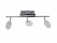 6 x led plafondlamp – 3 spots – hl7163l – 5w – 4000k – neutraal wit – zilver - afbeelding 4 van  4
