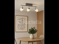 6 x led plafondlamp – 3 spots – hl7163l – 5w – 4000k – neutraal wit – zilver - afbeelding 1 van  4