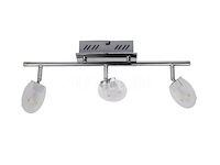 6 x led plafondlamp – 3 spots – hl7163l – 5w – 4000k – neutraal wit – zilver - afbeelding 3 van  4