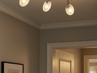 6 x led plafondlamp – 3 spots – hl7163l – 5w – 4000k – neutraal wit – zilver - afbeelding 2 van  4