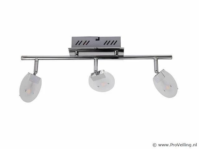 6 x led plafondlamp – 3 spots – hl7163l – 5w – 4000k – neutraal wit – zilver - afbeelding 4 van  4
