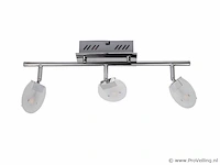 6 x led plafondlamp – 3 spots – hl7163l – 5w – 4000k – neutraal wit – zilver - afbeelding 4 van  4
