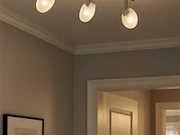 6 x led plafondlamp – 3 spots – hl7163l – 5w – 4000k – neutraal wit – zilver - afbeelding 2 van  4