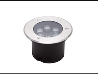 6 x led ronde grondspot 6w – 600 lm – ip65 waterdicht – rvs – buiten (azur-6) - afbeelding 4 van  4