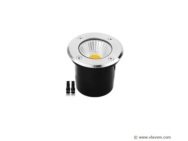 6 x led ronde grondspot7w – 600 lm – ip65 waterdicht – ø80 mm – rvs – buiten (sgd-2803) - afbeelding 4 van  5