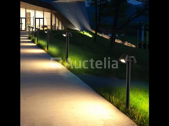 6 x led tuinlamp – 2 x gu10 roterend – 60 cm – ip54 waterdicht – zwart (sla-34) - afbeelding 4 van  5