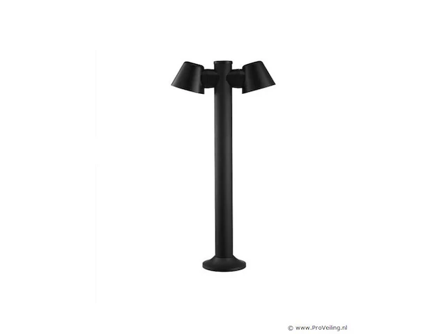 6 x led tuinlamp – 2 x gu10 roterend – 60 cm – ip54 waterdicht – zwart (sla-34) - afbeelding 2 van  5