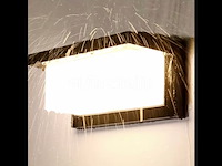 6 x led wandlamp 12w – 3500k neutraal wit – zwart – ip54 (saw-02) - afbeelding 1 van  4