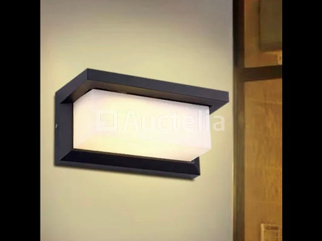 6 x led wandlamp 12w – 3500k neutraal wit – zwart – ip54 (saw-02) - afbeelding 2 van  4