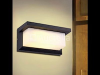 6 x led wandlamp 12w – 3500k neutraal wit – zwart – ip54 (saw-02) - afbeelding 2 van  4