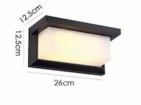 6 x led wandlamp 12w – 3500k neutraal wit – zwart – ip54 (saw-02) - afbeelding 4 van  4