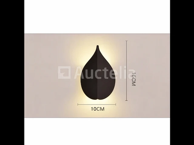 6 x led wandlamp bladvorm – 2 x 3w – 3500k neutraal wit – zwart – ip54 (sw-239) - afbeelding 2 van  3