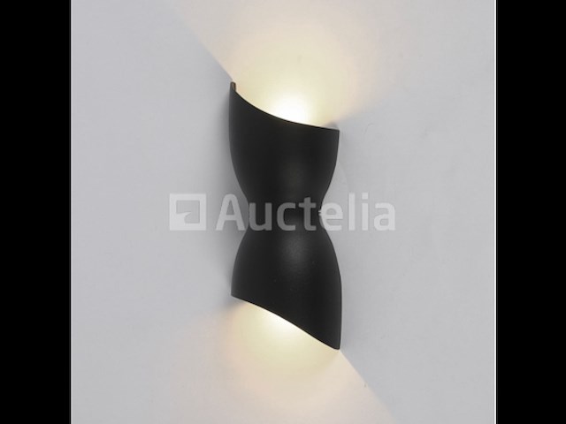 6 x led wandlamp torsvorm – 2 x 5w – 3500k neutraal wit – zwart – ip54 (sw-159) - afbeelding 1 van  4