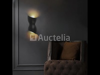 6 x led wandlamp torsvorm – 2 x 5w – 3500k neutraal wit – zwart – ip54 (sw-159) - afbeelding 2 van  4