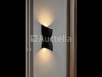 6 x led wandlamp torsvorm – 2 x 5w – 3500k neutraal wit – zwart – ip54 (sw-159) - afbeelding 4 van  4