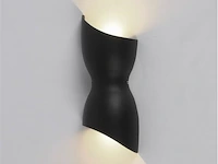 6 x led wandlamp torsvorm – 2 x 5w – 3500k neutraal wit – zwart – ip54 (sw-159) - afbeelding 3 van  4