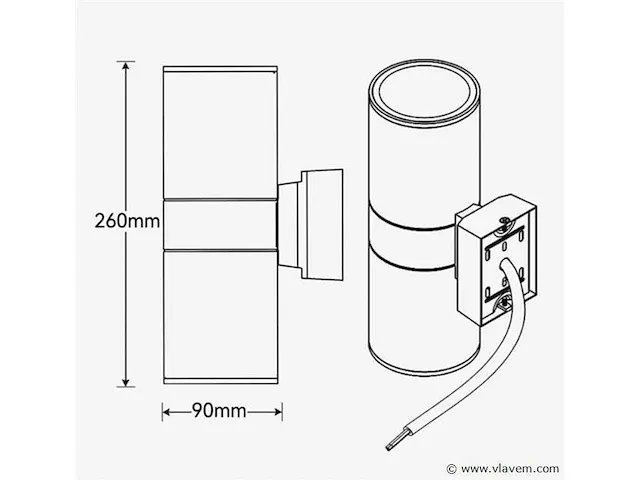 6 x led wandlamp - afbeelding 2 van  4